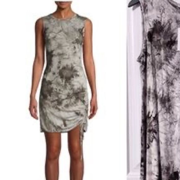 Como Blu Basic Sleeveless Knit Dress with Side Ruching Detail - Picture 1 of 9